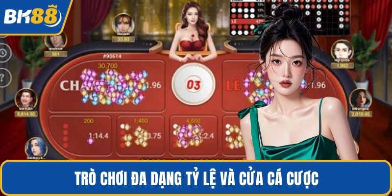 Trò chơi đa dạng tỷ lệ và cửa cá cược